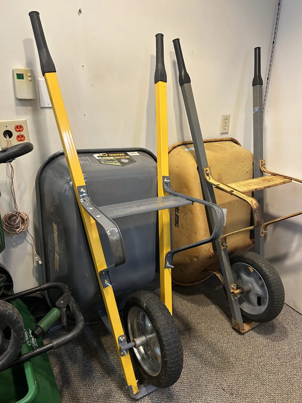 Wheelbarrows ready to borrow